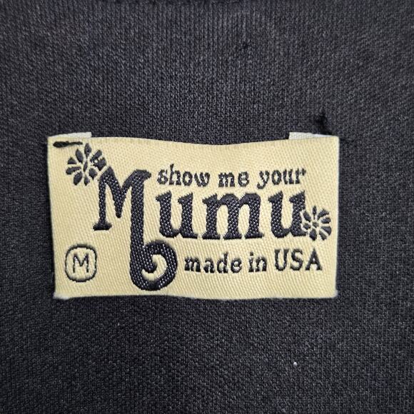 Show Me Your Mumu Womans SZ M Butterfly Sheer Long Sleeve Mini Dress Festival - Picture 7 of 7